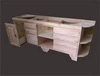 Alternativas para bajomesadas (basurero + cajonera 38 cm. + portacanastos + cajonera 58 cm. + terminal)